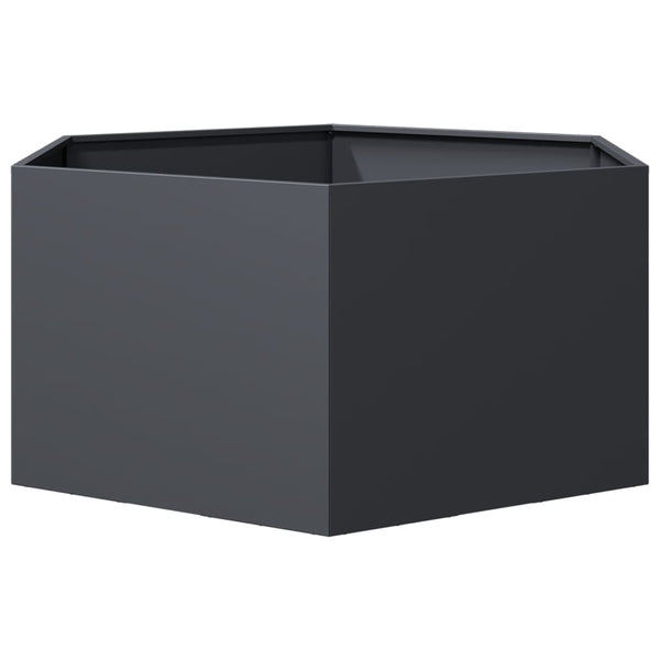 Anthrazit Pflanzkübel Sechseckig Stahl 104x90x45