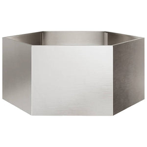 Sechseckiger Pflanzkübel Edelstahl 104x90x45