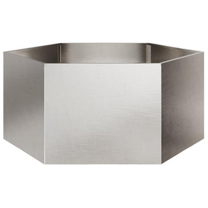 Sechseckiger Pflanzkübel Edelstahl 104x90x45