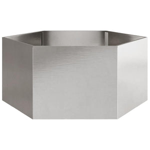 Sechseckiger Pflanzkübel Edelstahl 104x90x45