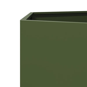 Olivgrüner Stahl Pflanzkübel Sechseckig 138x120x45