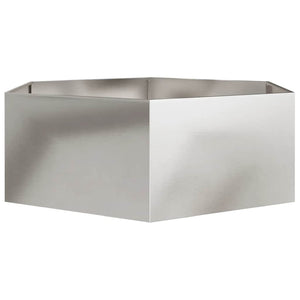 Sechseckiger Pflanzkübel Edelstahl 138x120x45