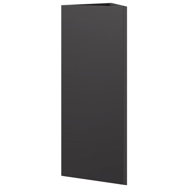 Schwarzer Dreieck Pflanzkübel 75cm Stahl