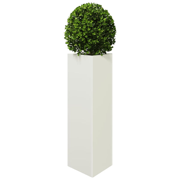 Dreieckiger Pflanzkübel Weiß 75cm