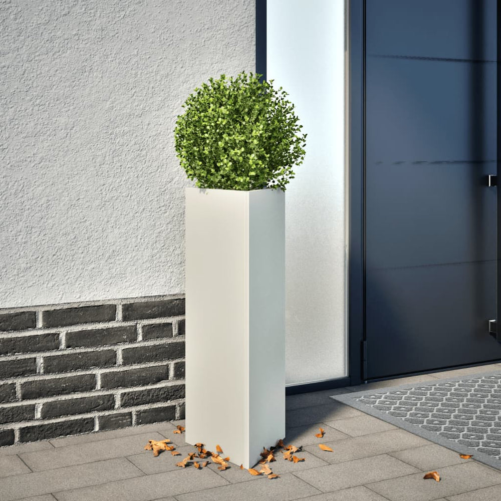 Dreieckiger Pflanzkübel Weiß 75cm