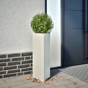 Dreieckiger Pflanzkübel Weiß 75cm