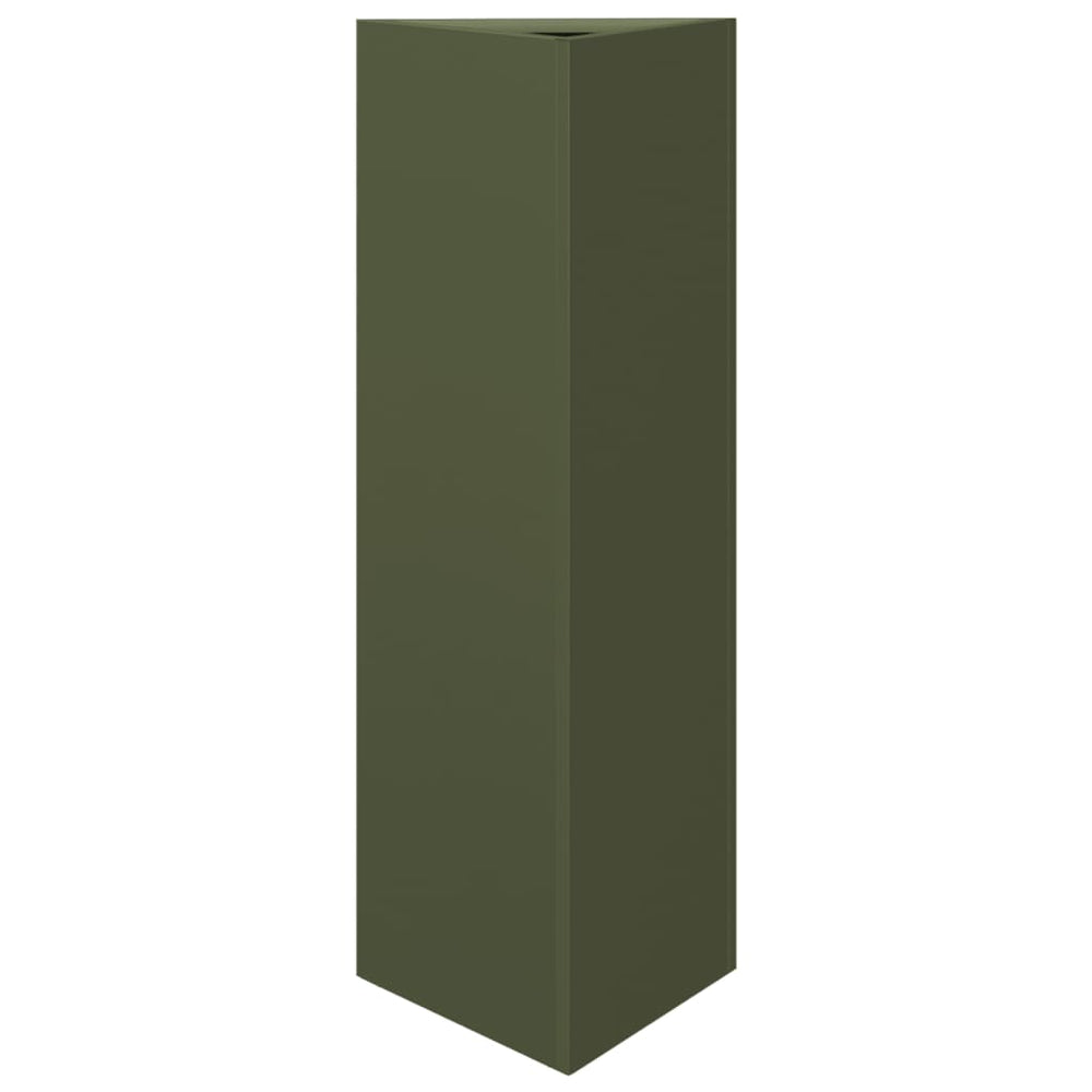Olivgrüner Dreieck Pflanzkübel 30x26x75 cm