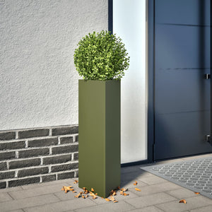 Olivgrüner Dreieck Pflanzkübel 30x26x75 cm