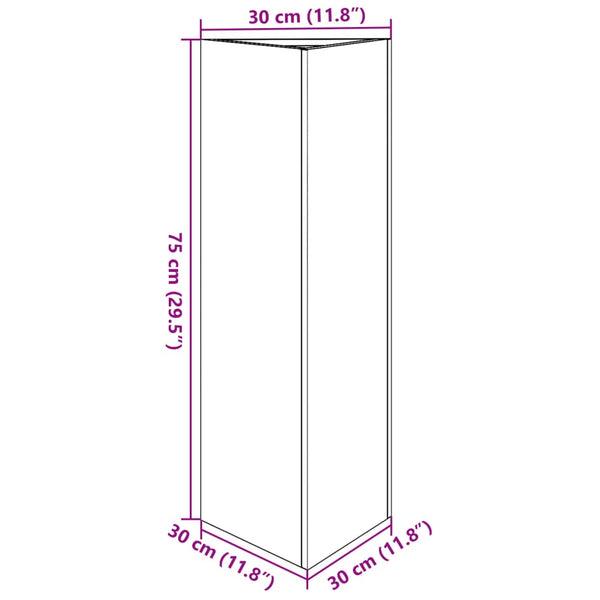 Dreieckiger Pflanzkübel Edelstahl 75cm