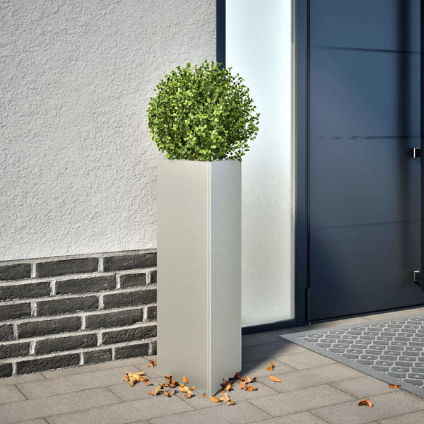 Dreieckiger Pflanzkübel Edelstahl 75cm