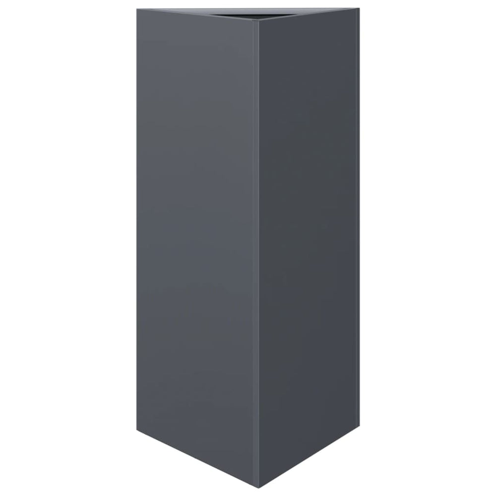 Anthrazit Dreieckiger Pflanzkübel 70cm