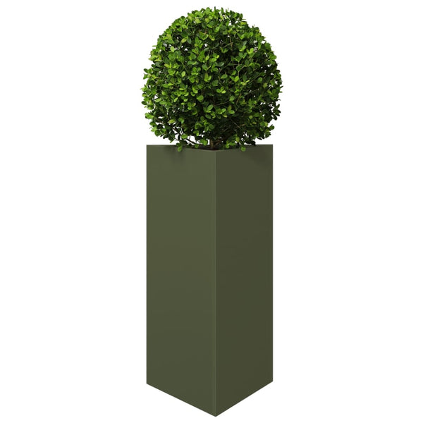 Olivgrüner Dreieck Pflanzkübel 70cm