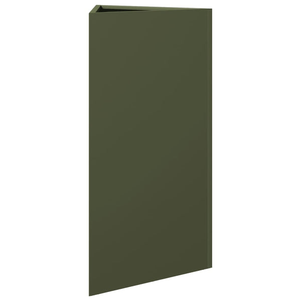 Olivgrüner Dreieck Pflanzkübel 70cm