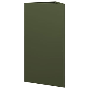 Olivgrüner Dreieck Pflanzkübel 70cm