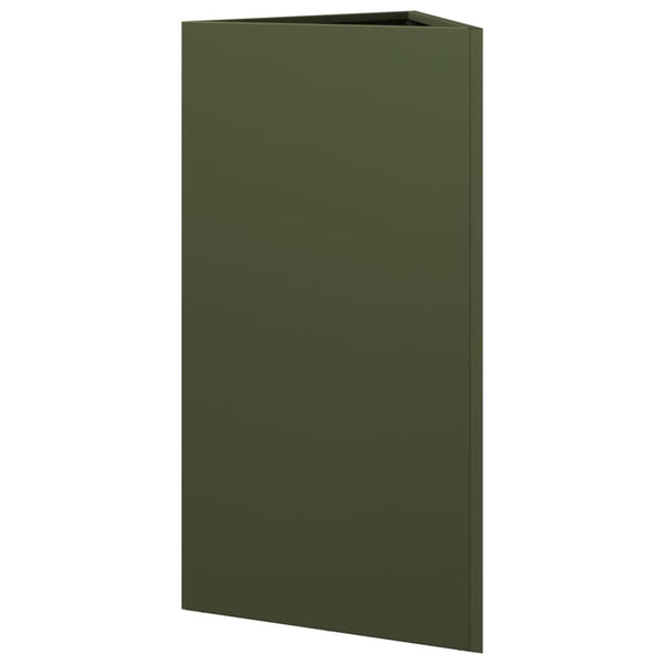 Olivgrüner Dreieck Pflanzkübel 70cm