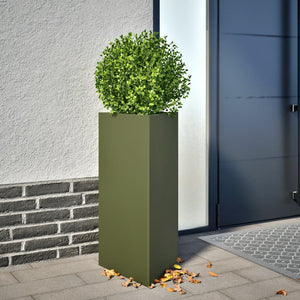 Olivgrüner Dreieck Pflanzkübel 70cm