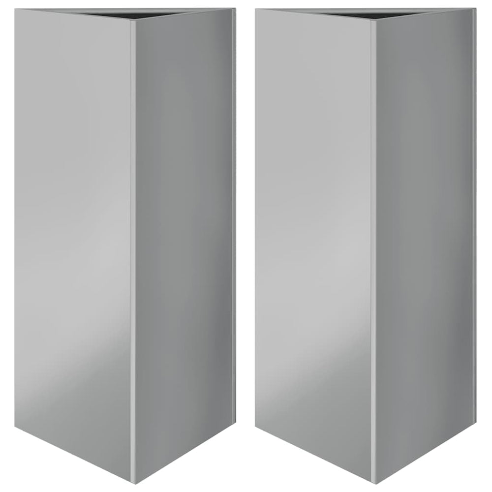 Pflanzkübel Dreieckig 2er Set Verzinkt 40x75cm