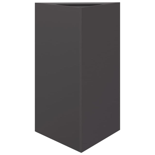Schwarzer Dreieck Pflanzkübel 50x43x75 cm