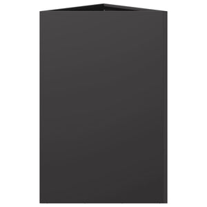 Schwarzer Dreieck Pflanzkübel 50x43x75 cm