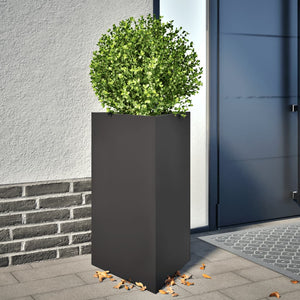 Schwarzer Dreieck Pflanzkübel 50x43x75 cm