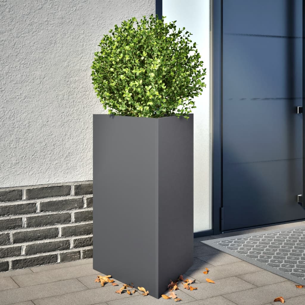 Anthrazit Dreieck Pflanzkübel 50x43x75 cm