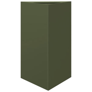 Olivgrüner Dreieck Pflanzkübel 50x43x75 cm