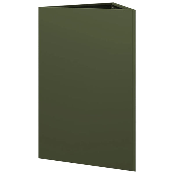 Olivgrüner Dreieck Pflanzkübel 50x43x75 cm