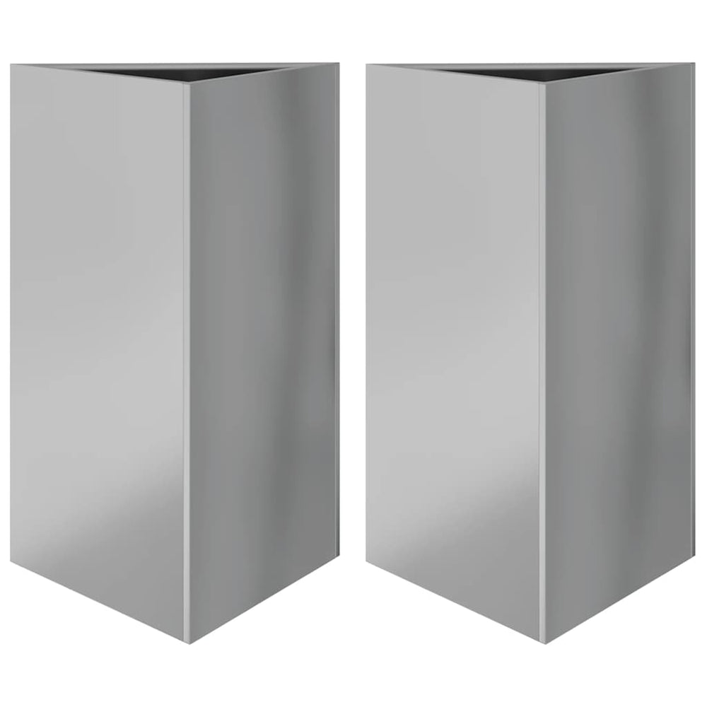 2er Set Dreieck Pflanzkübel Verzinkt 50x75cm