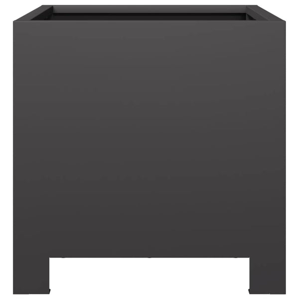Schwarzer Pflanzkübel Stahl 30x30x30