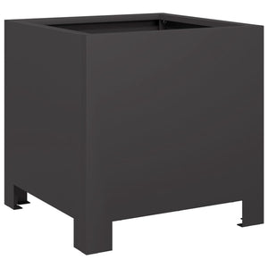 Schwarzer Pflanzkübel Stahl 30x30x30