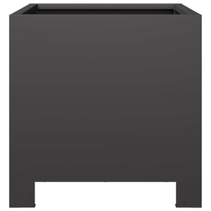 Schwarze Pflanzkübel 30x30x30 Stahl, 2er-Set