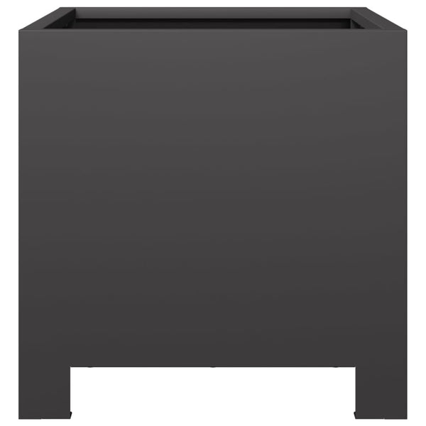 Schwarze Pflanzkübel 30x30x30 Stahl, 2er-Set