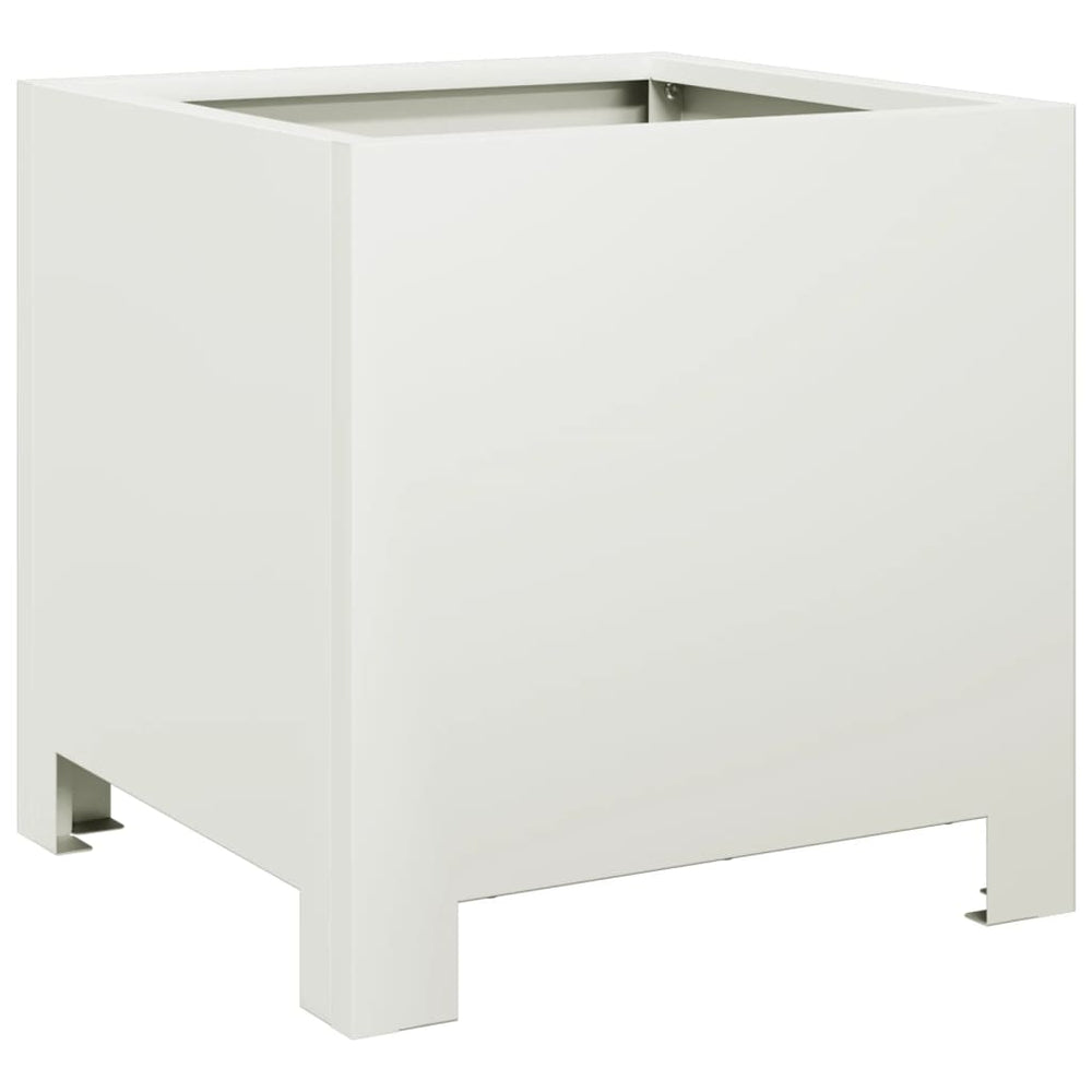 vidaXL Jardinière blanche 30x30x30 cm Acier