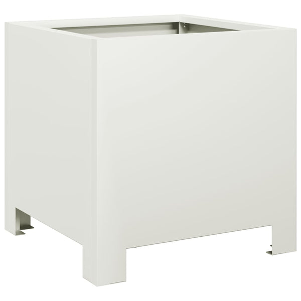 Weiße Pflanzkübel 30x30, 2er Set