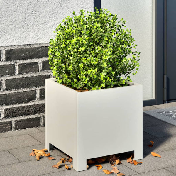 Weiße Pflanzkübel 30x30, 2er Set