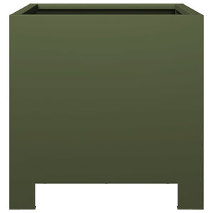 Pflanzkübel Olivgrün 30x30x30 Stahl 2er Set