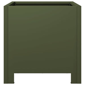 Pflanzkübel Olivgrün 30x30x30 Stahl 2er Set