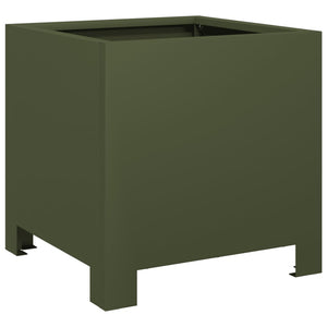 Pflanzkübel Olivgrün 30x30x30 Stahl 2er Set