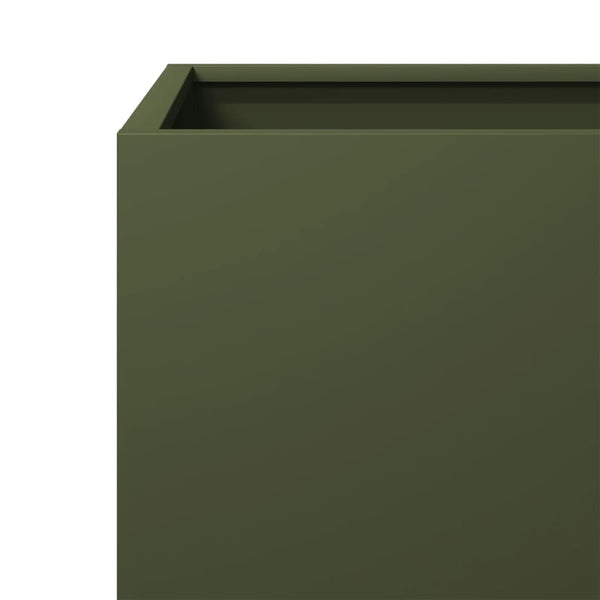 Pflanzkübel Olivgrün 30x30x30 Stahl 2er Set