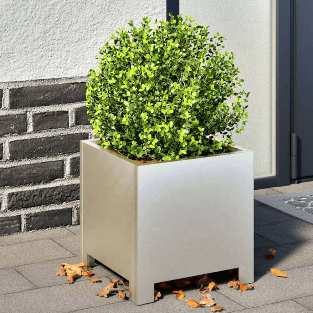 Edelstahl Pflanzkübel 30x30x30 cm, 2er-Set