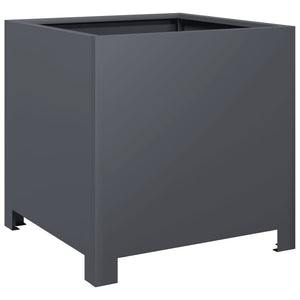 Anthrazit Pflanzkübel 40x40x40 Stahl, 2er-Set