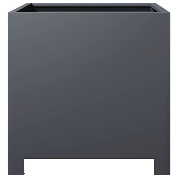 Anthrazit Pflanzkübel 40x40x40 Stahl, 2er-Set