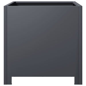 Anthrazit Pflanzkübel 40x40x40 Stahl, 2er-Set