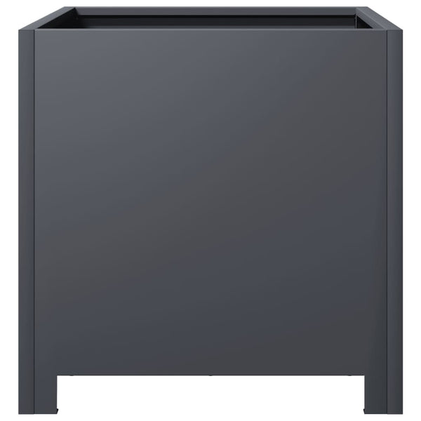 Anthrazit Pflanzkübel 40x40x40 Stahl, 2er-Set