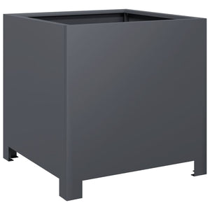 Anthrazit Pflanzkübel 40x40x40 Stahl, 2er-Set