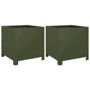 Pflanzkübel Olivgrün 2er Set 40x40
