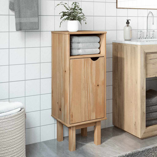Badschrank Kiefer Massivholz 35x30x90 cm