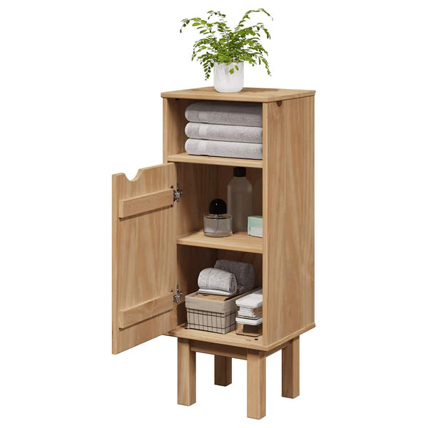 Badschrank Kiefer Massivholz 35x30x90 cm