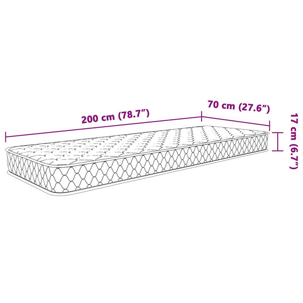 Memory Schaum Matratze 70x200 Weich
