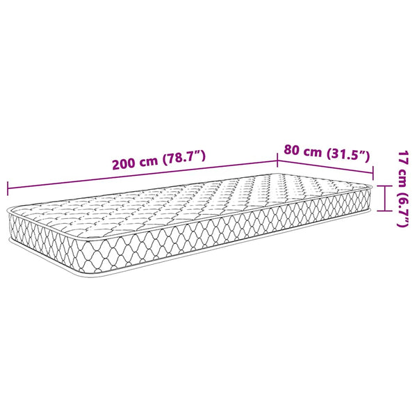 Memory Schaum Matratze 80x200 Weich